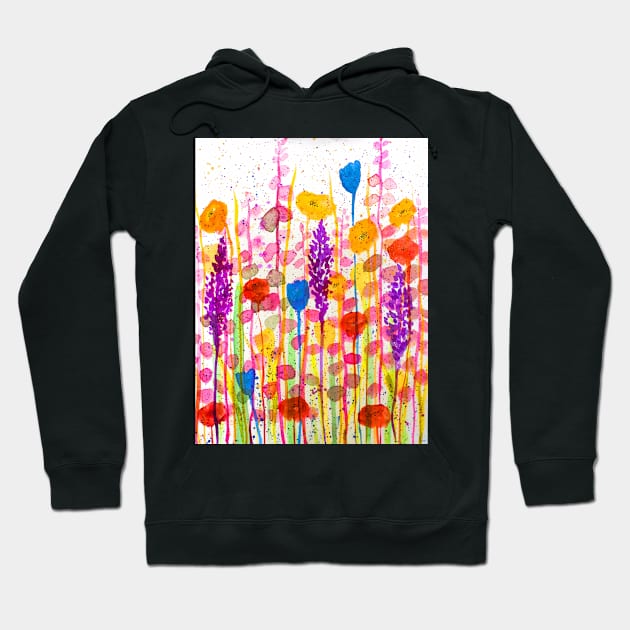 Summer meadow watercolor painting Hoodie by redwitchart